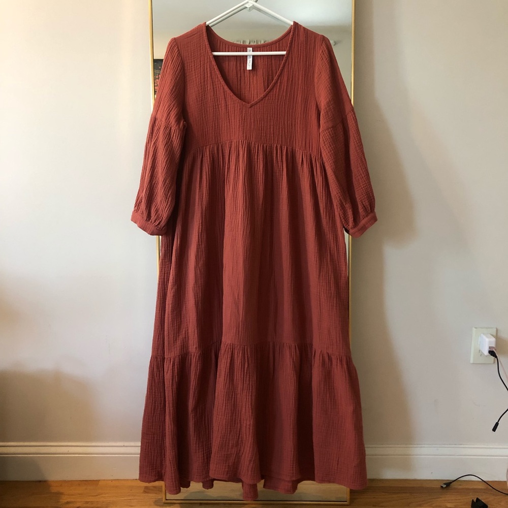 Rachel Pally Gauze Cecilia Dress in Pecan